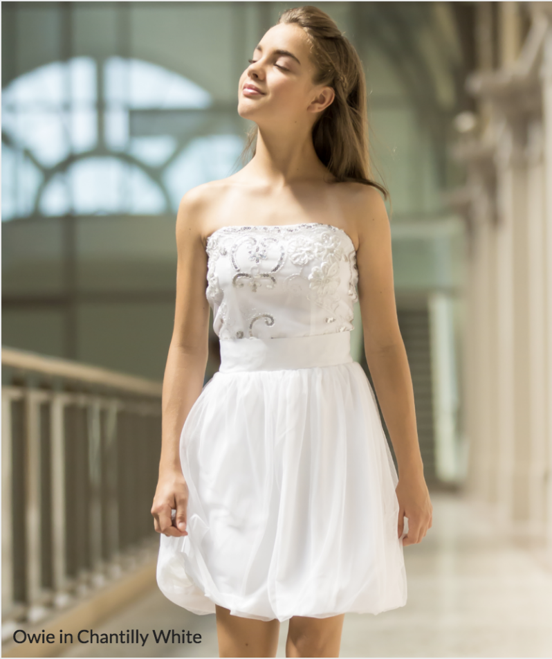 White cotillion dresses for juniors deals