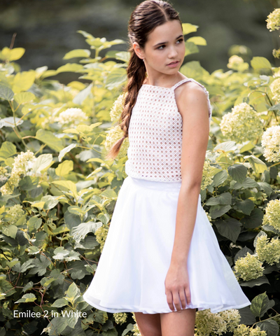 White dress 2025 teenage girl